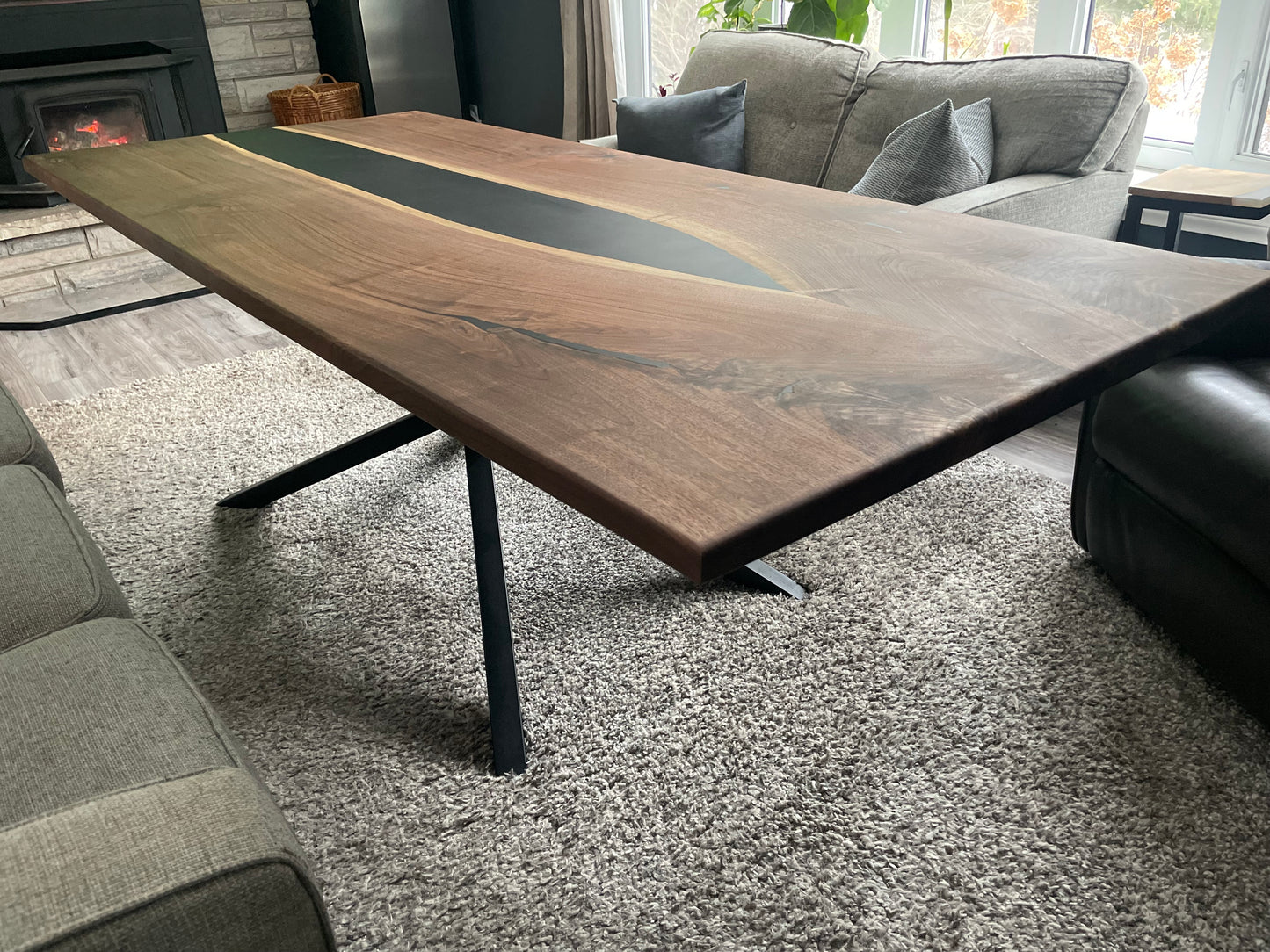 Live Edge Black Walnut Dining Table