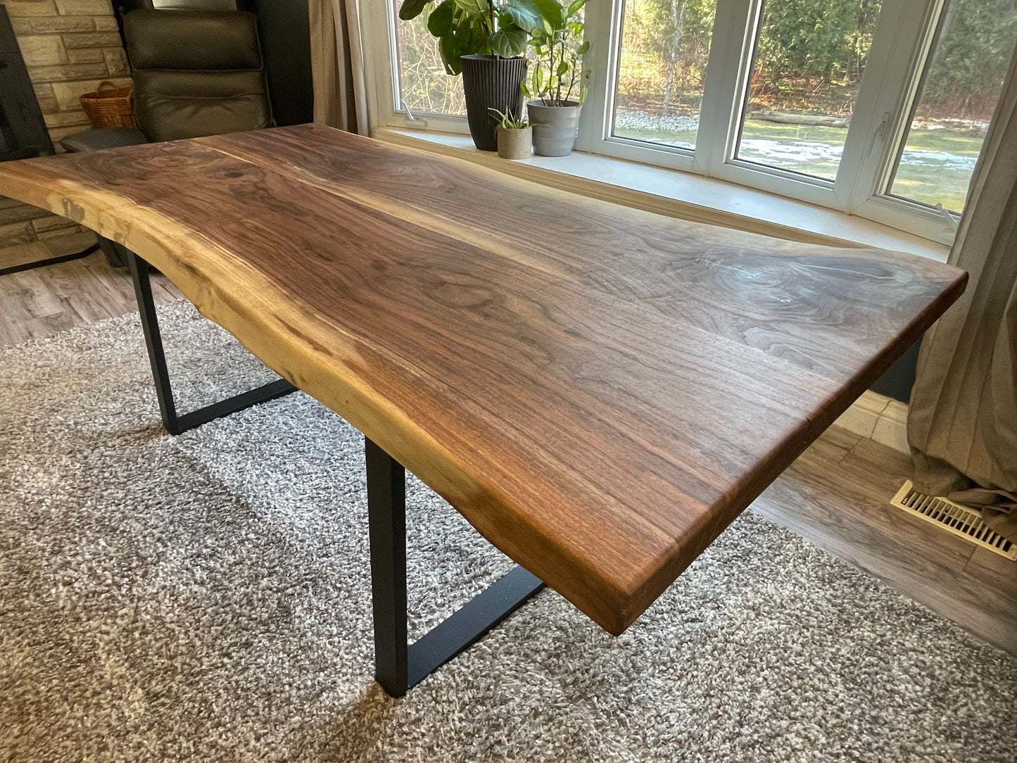 Live Edge Black Walnut Dining Table